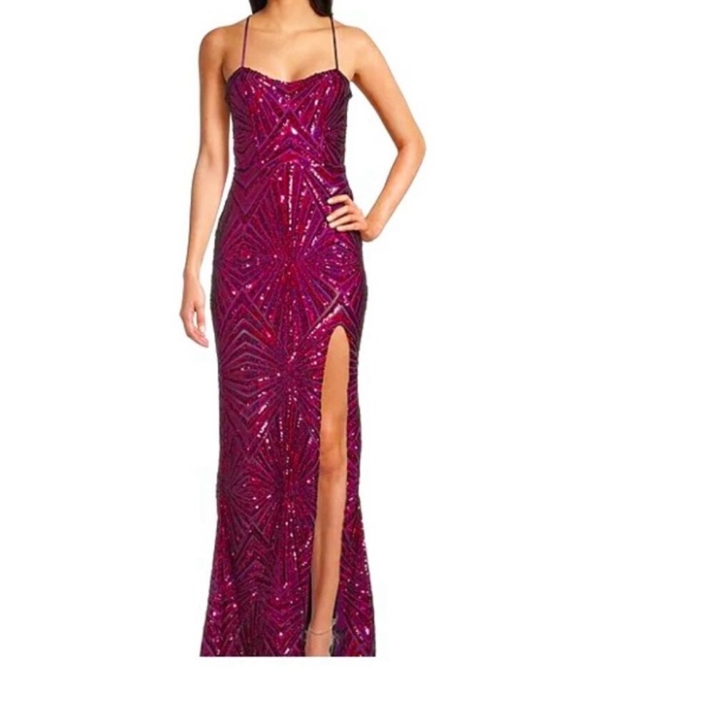 City Vibe Placement Sequence Dress - Orchid color- size 3